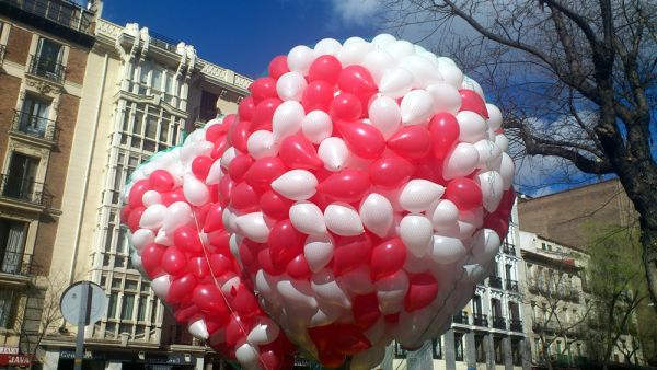 Suelta de globos con red 